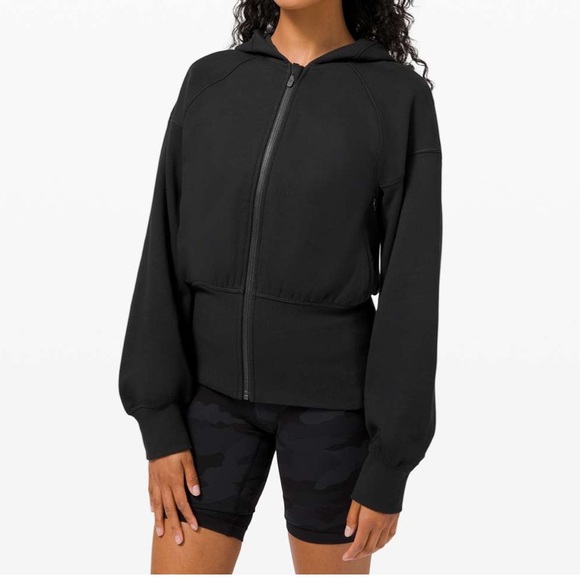 lululemon athletica Sweaters - Lululemon Hugged-Waist Cotton Zip Hoodie